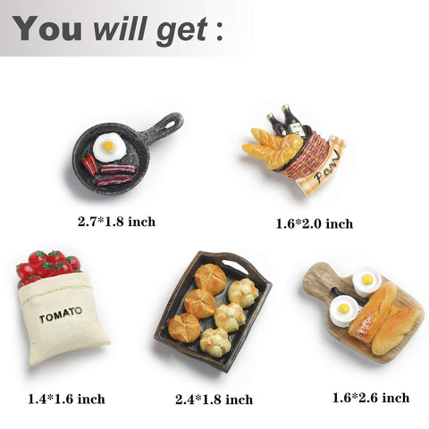 Aiuwo 5-pack kitchenware magnets ideal for gifts and home decor.