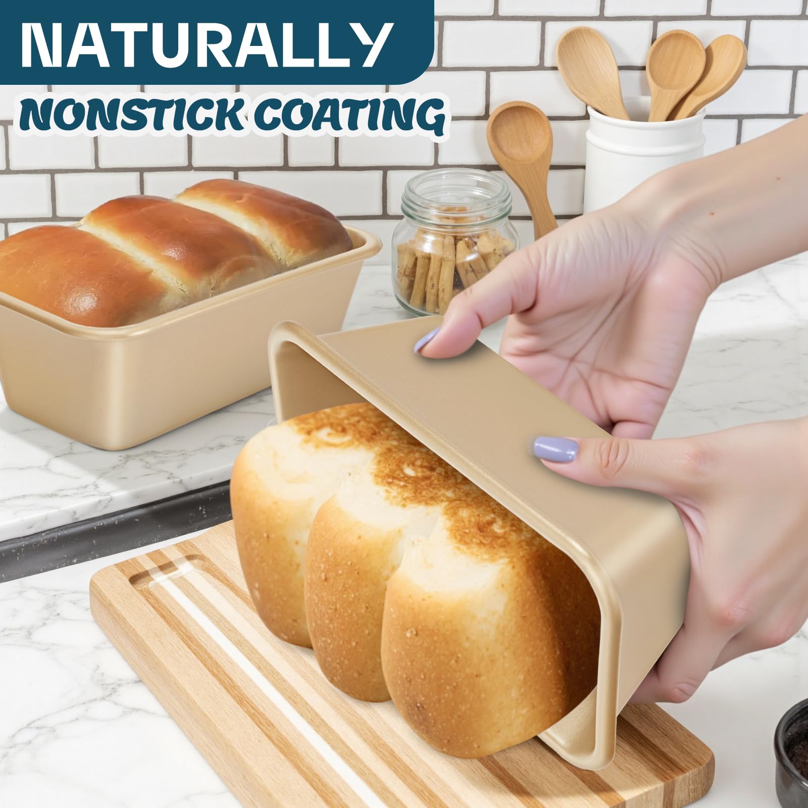 AIVIKI loaf pan delivers uniform crumb for sculpted loaves