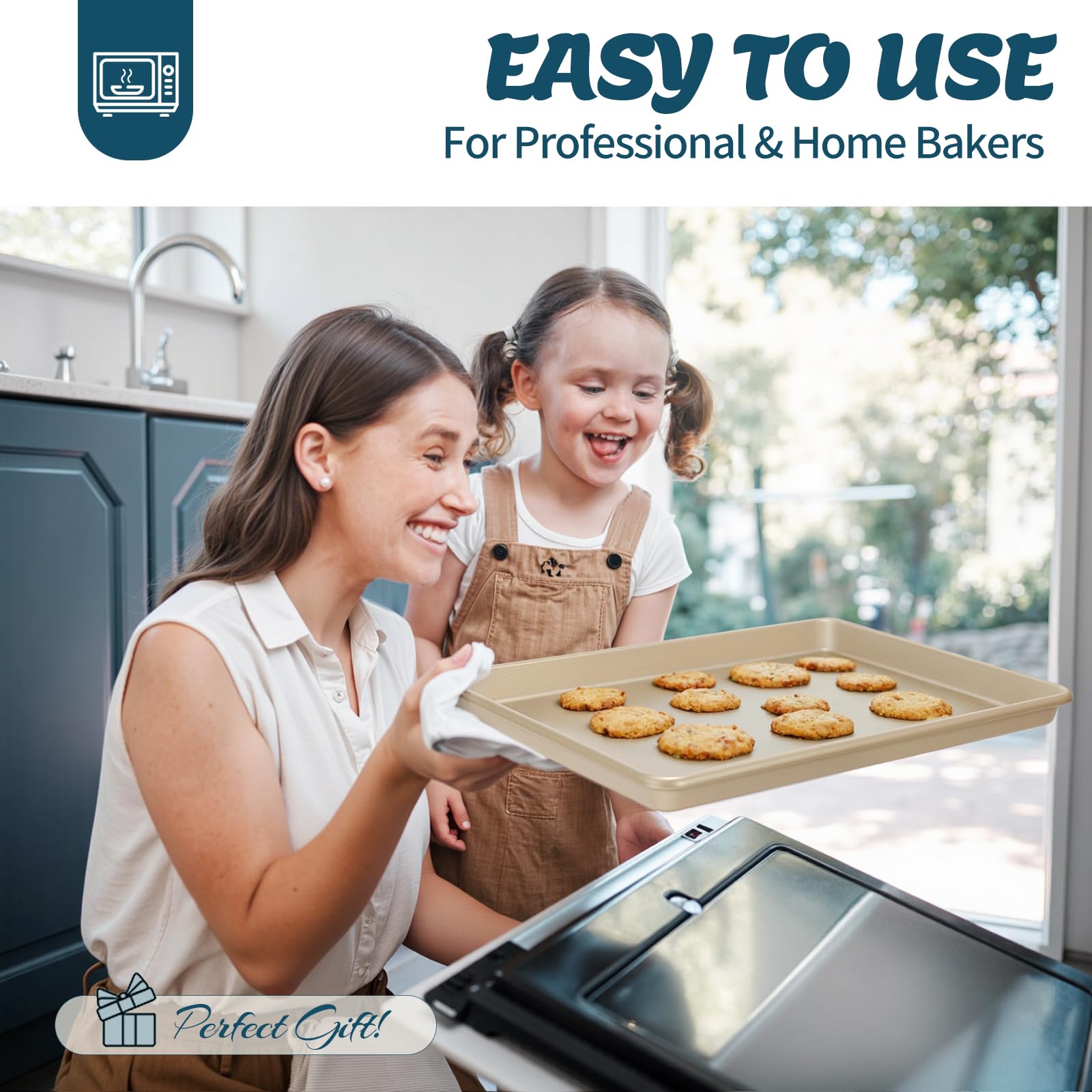AIVIKI nesting bakeware saves space with stackable design