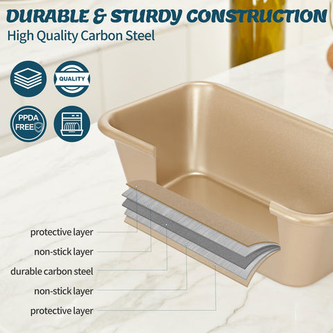 AIVIKI square pan ensures even-cooked cakes and neat slices