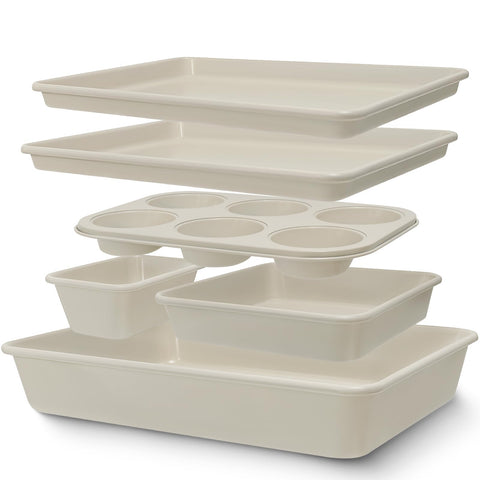 AIVIKI cookie sheets with even heat for uniform cookies and quick cleanup.