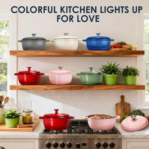 Blue kitchen centerpiece and durable cookware for daily use and gifting.
