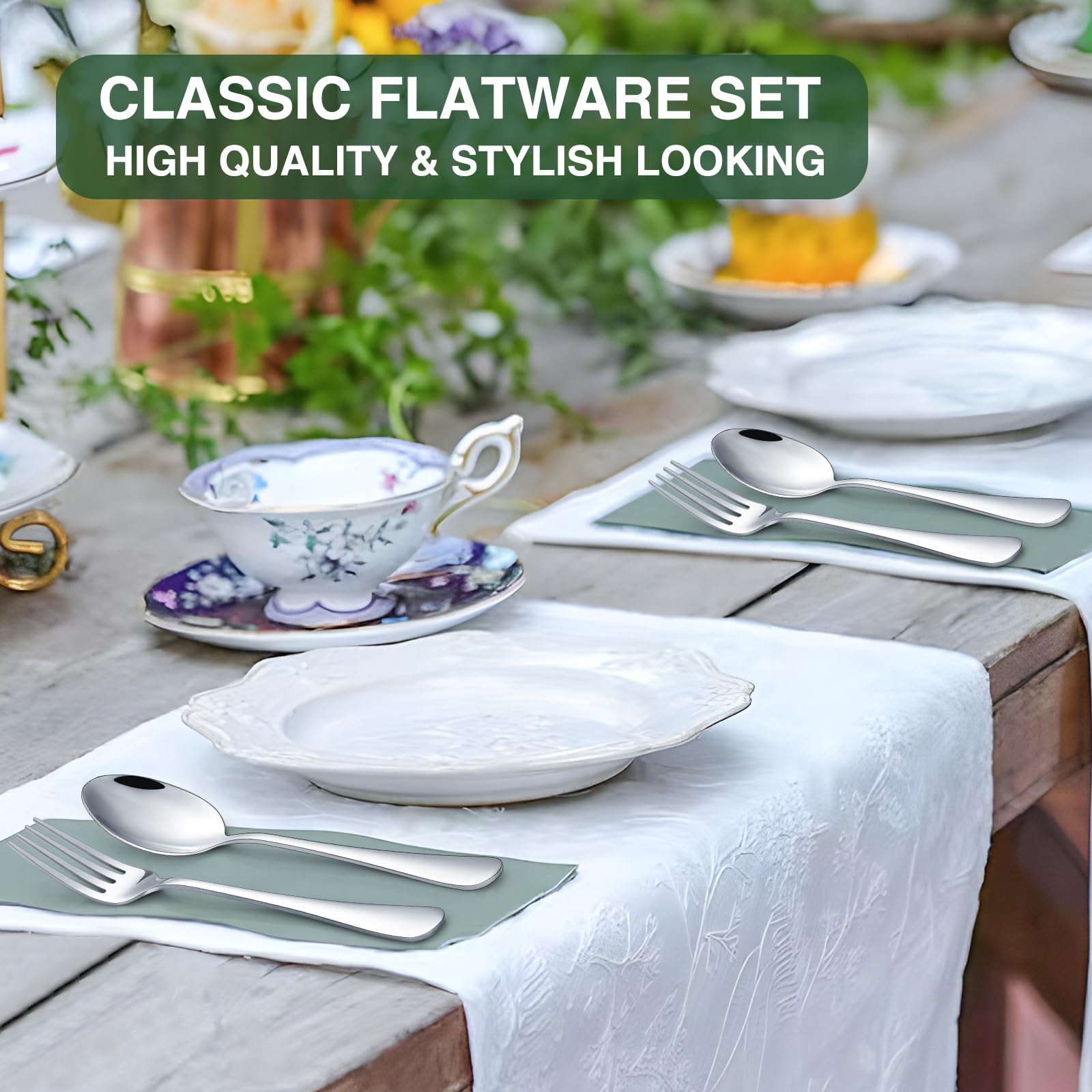 AIVIKI ergonomic-handle cutlery designed for comfortable grip by all ages.