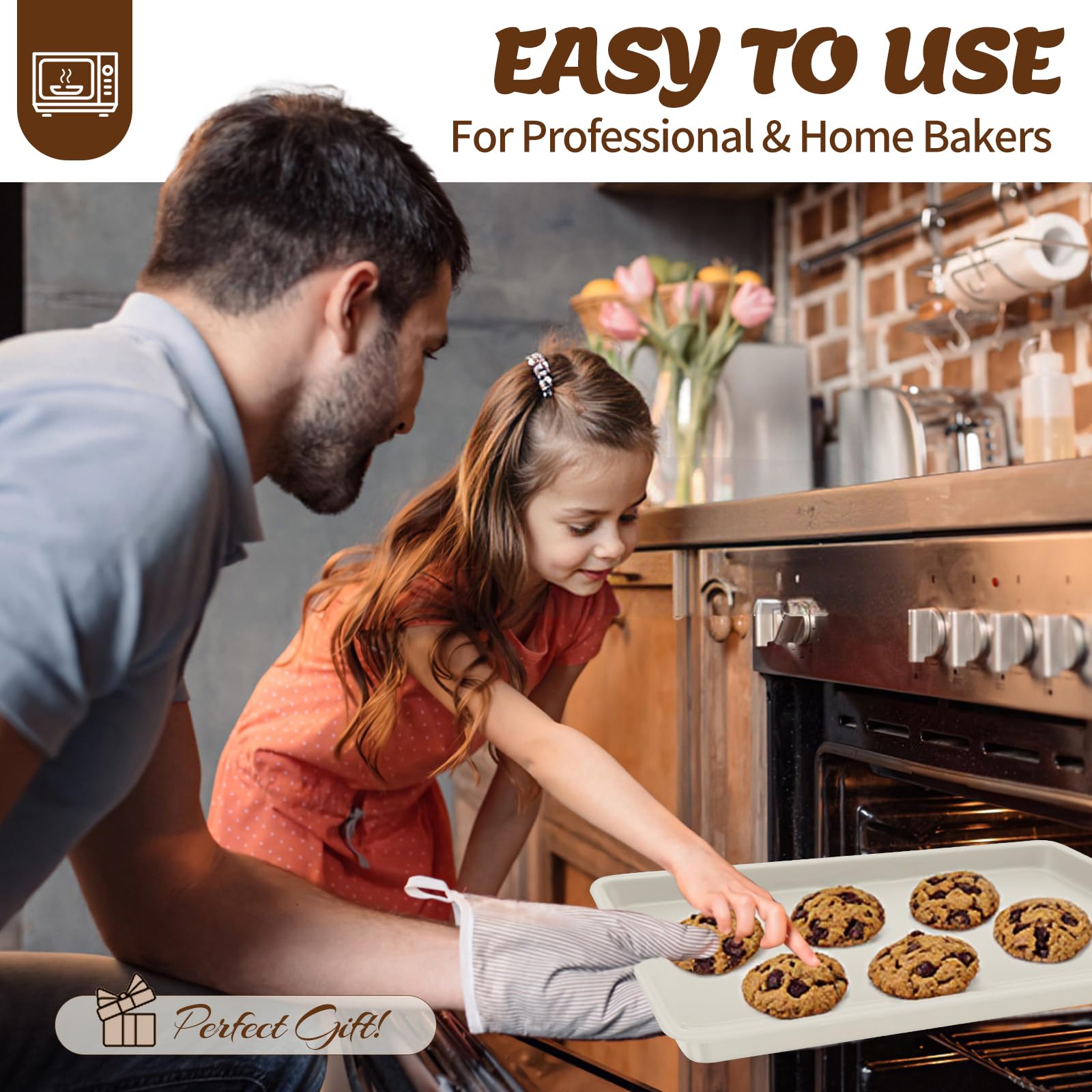 AIVIKI nesting bakeware saves space with compact stacking.