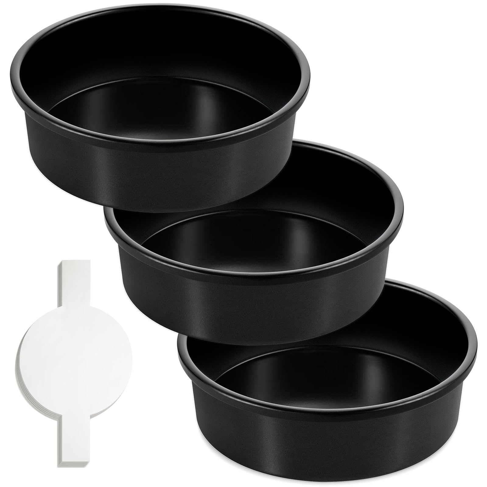 AIVIKI round cake pan set top view shows even layered results