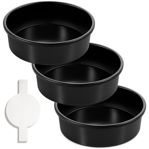 AIVIKI round cake pan set top view shows even layered results
