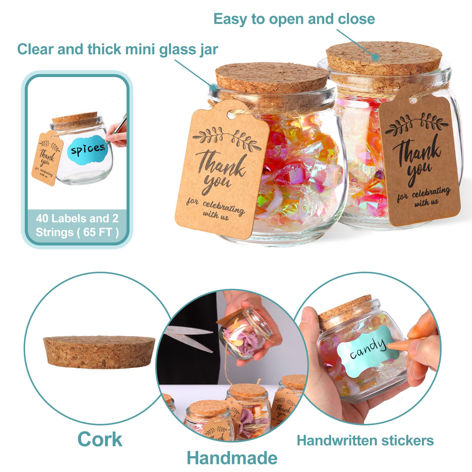 AIXIANG packaging with labels and twine for personalized party favors