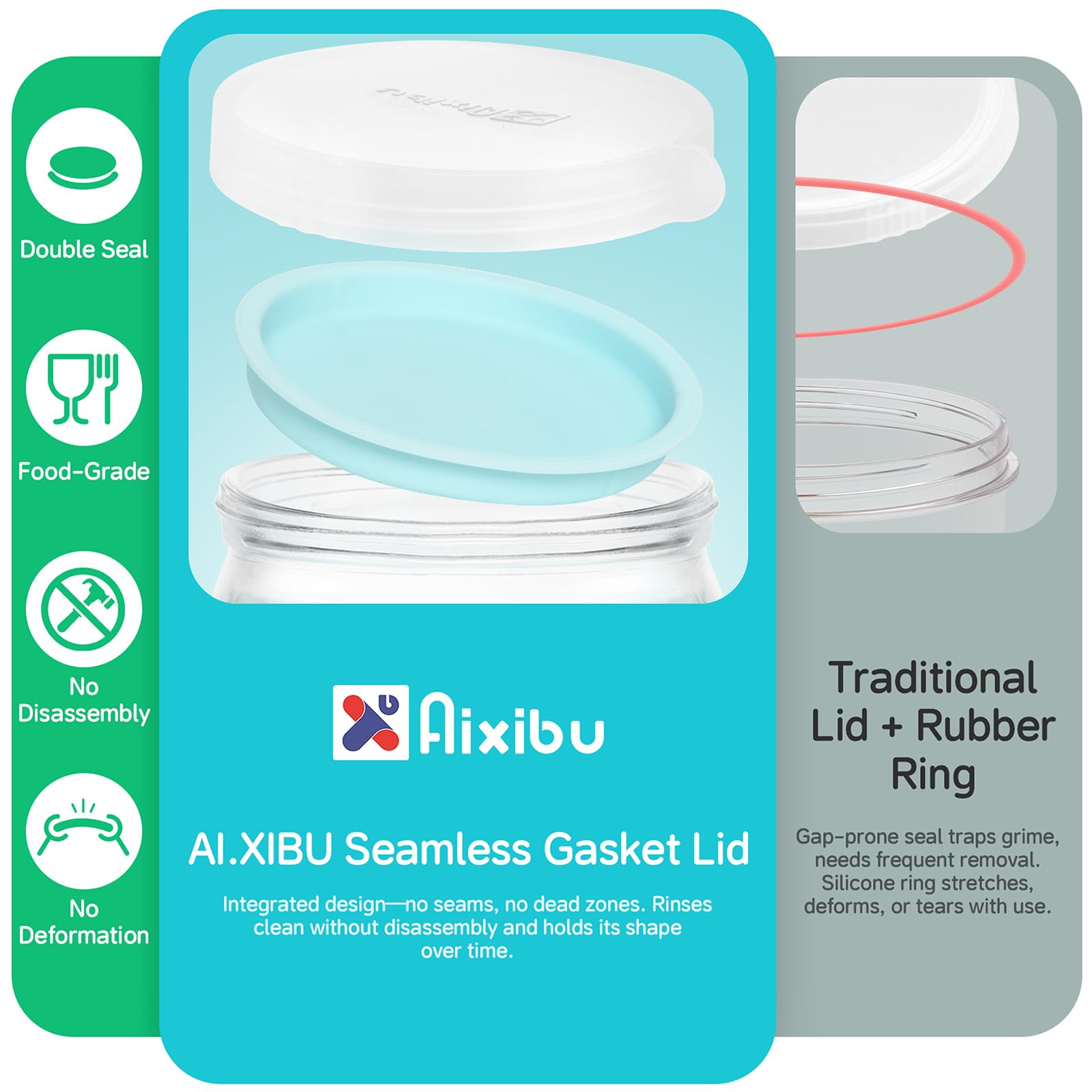 Aixibu easy-open lid tab aids effortless access.
