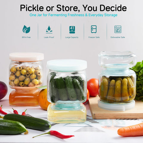 Aixibu square-round jar saves space and fits more produce.