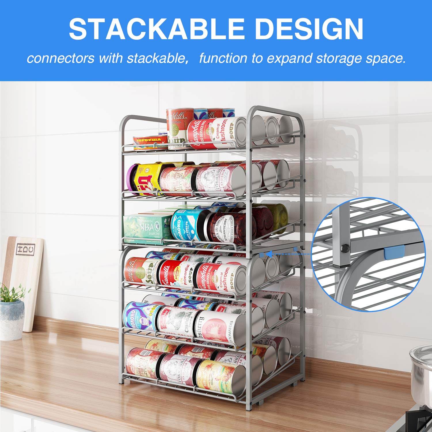 AIYAKA helps you organize canned goods at a glance.