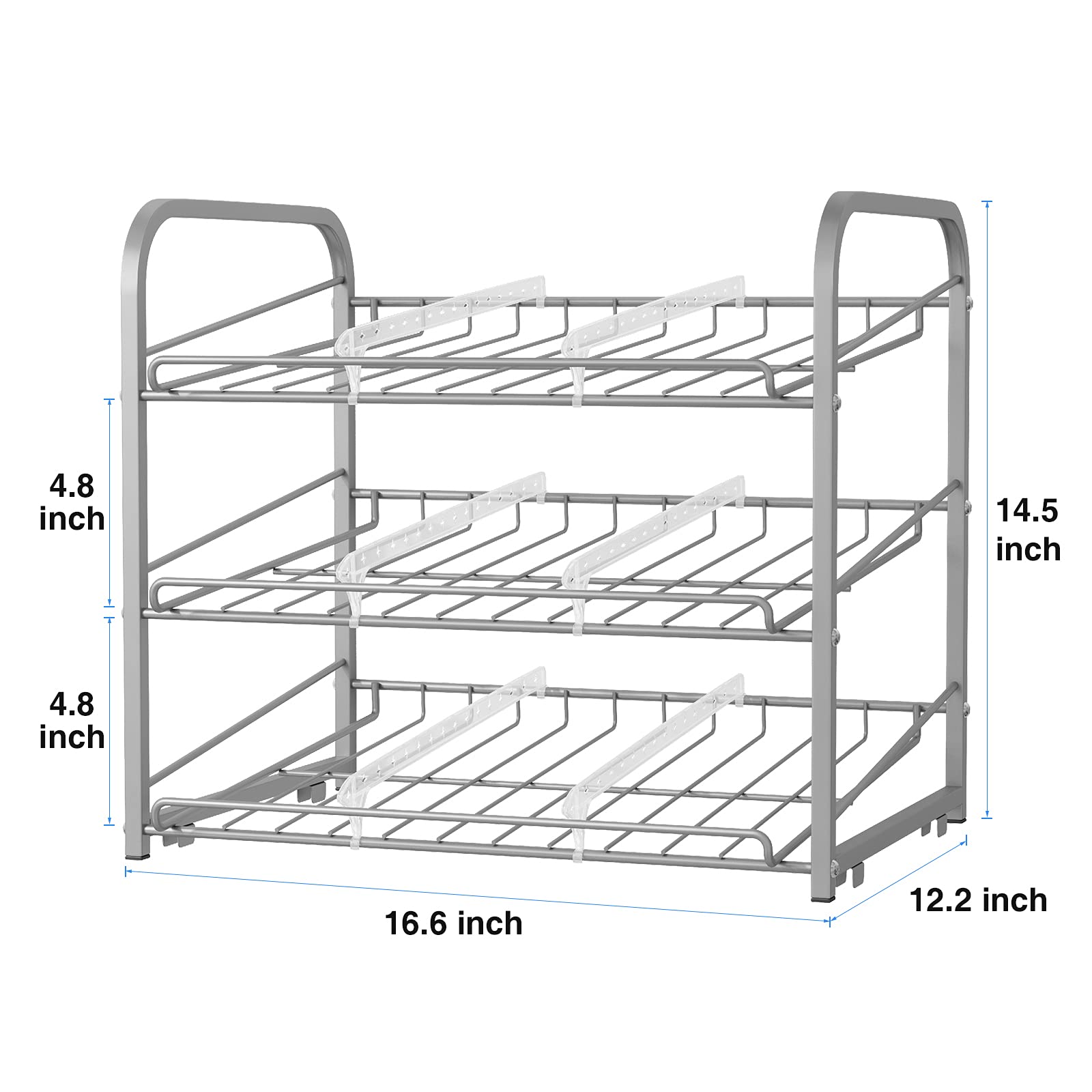 AIYAKA 3-tier storage holds up to 36 cans.
