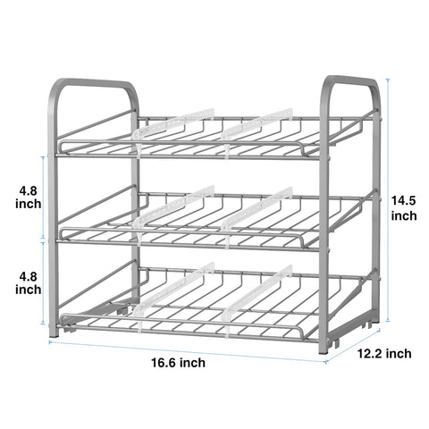 AIYAKA 3-tier storage holds up to 36 cans.