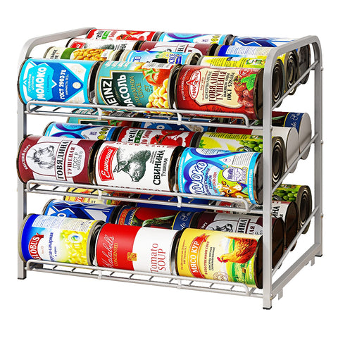AIYAKA can rack organizer tilt for easy front access to cans.