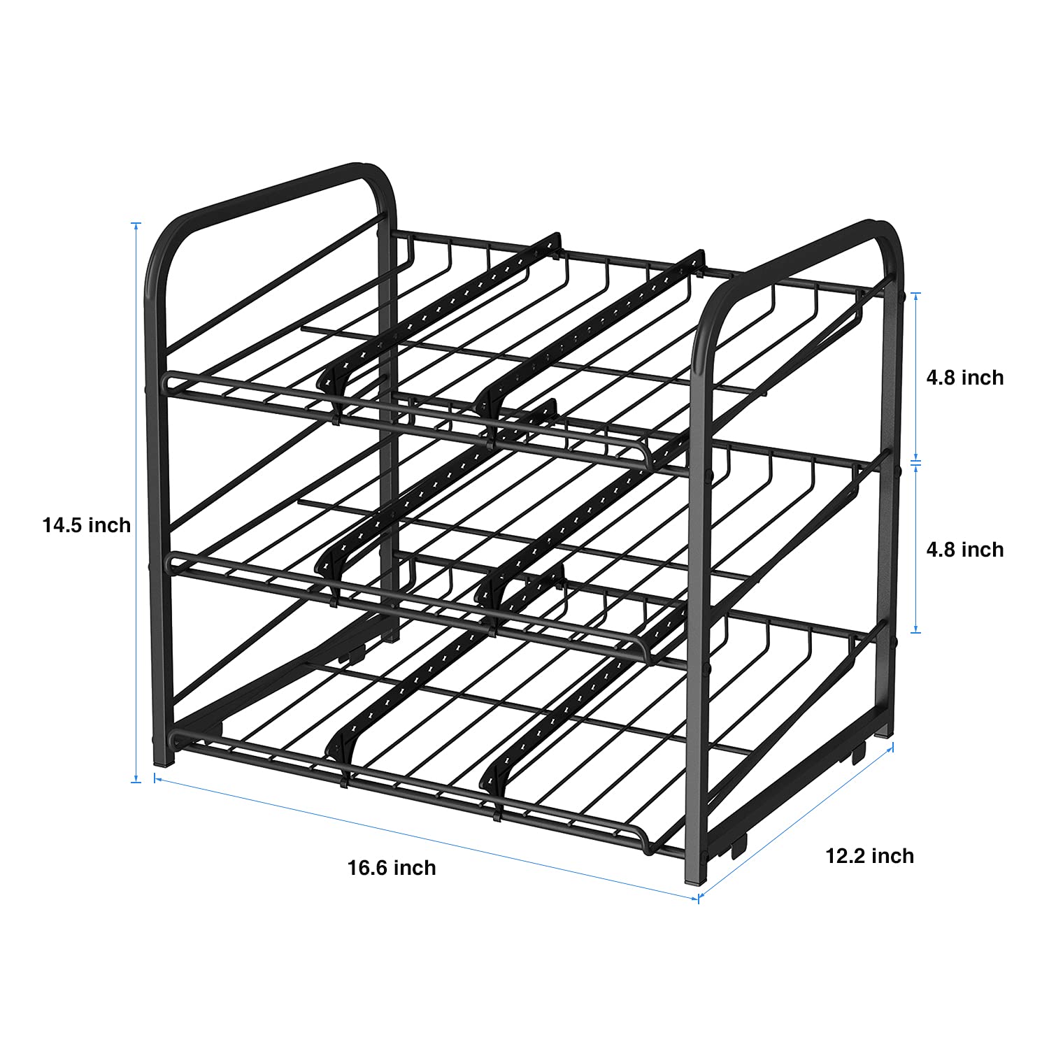 AIYAKA Can Rack side profile highlights compact, space-saving footprint.