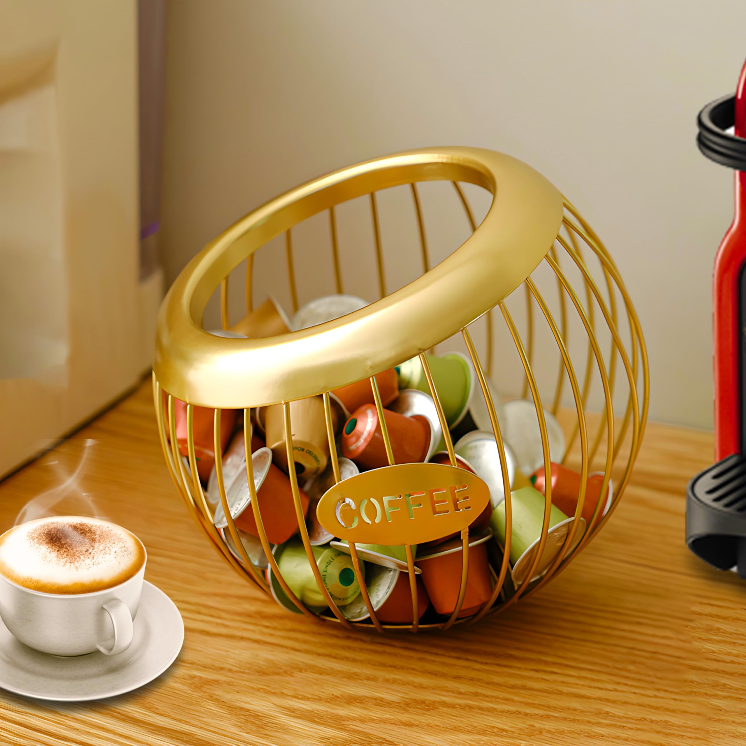 AIYICIII coffee pod organizer compatible with Vertuo pods keeps your setup tidy.