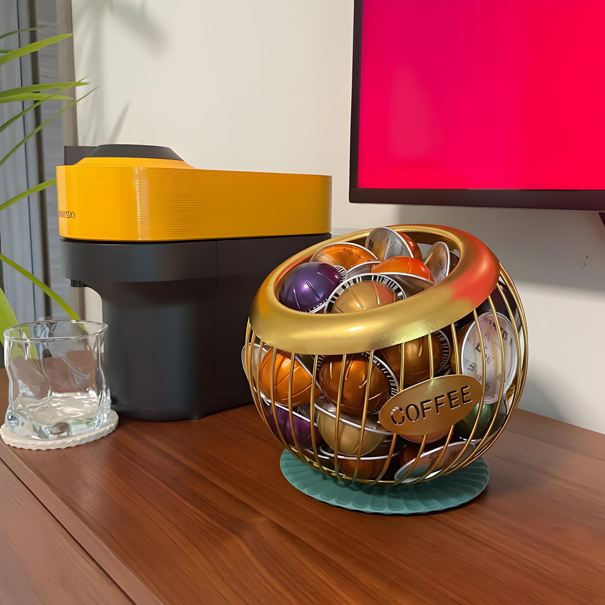 AIYICIII countertop organizer maximizes space with compact 8.3-inch diameter footprint.