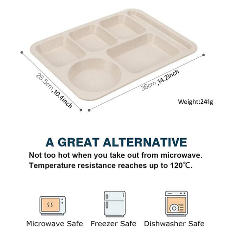 AIYoo microwave-safe divided plate 14inch suitable for reheating versatile meals.