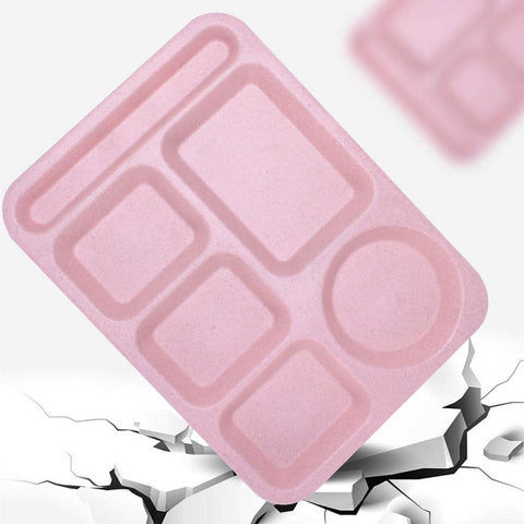 AIYoo stackable plastic lunch trays save space and simplify storage.