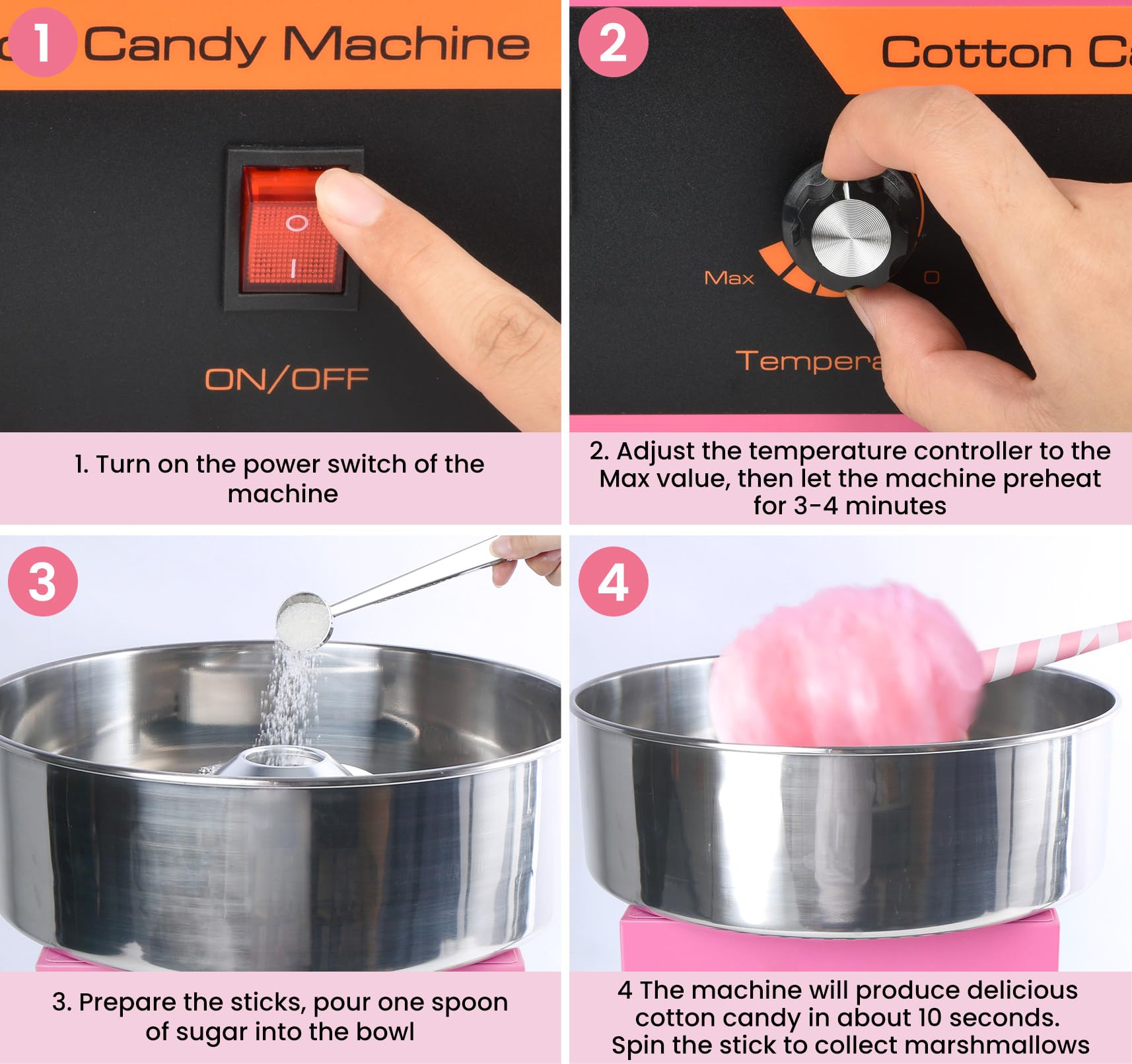 Ajgvq cotton candy machine bowl cover keeps dust away for hygiene.