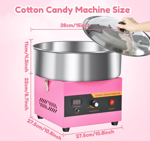 Ajgvq cotton candy machine ideal for birthdays and carnivals.