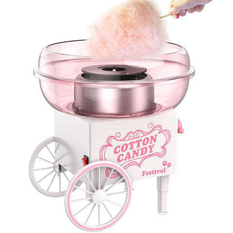 Ajgvq cotton candy machine front view compact pink design for home use