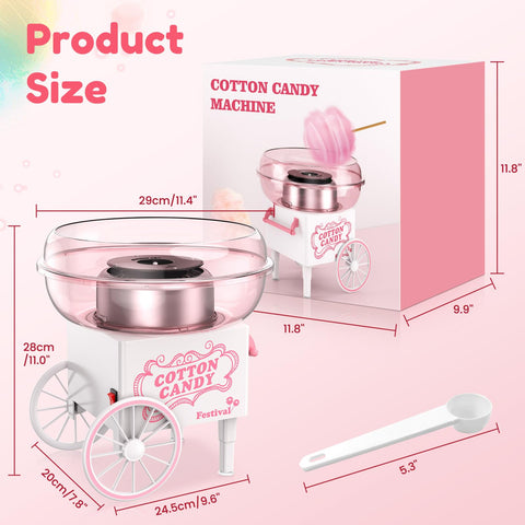 Ajgvq cotton candy machine in operation creating fluffy candy clouds