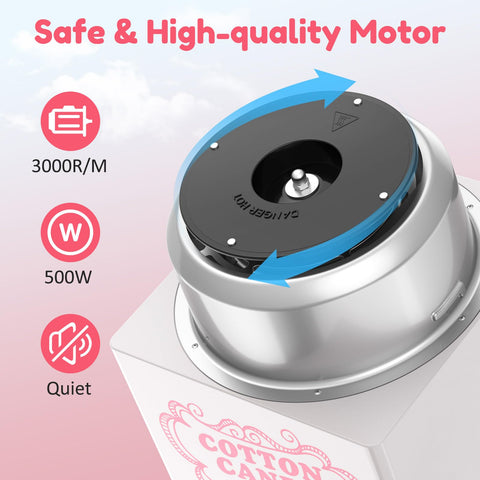 Ajgvq cotton candy machine safety features and stable base