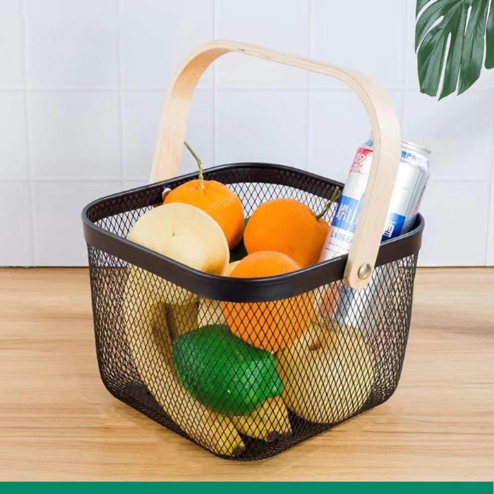 AJIODA fruit and vegetable basket keeping produce accessible on countertop.