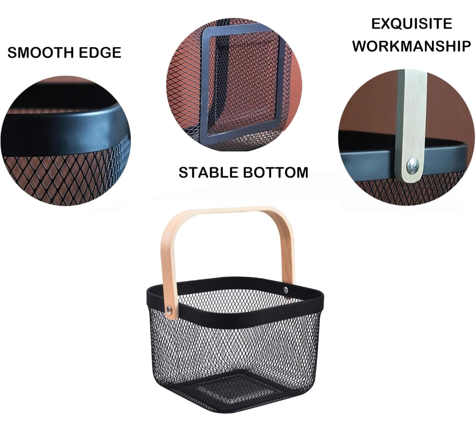 AJIODA mesh storage basket on a shelf adding breathable organization.