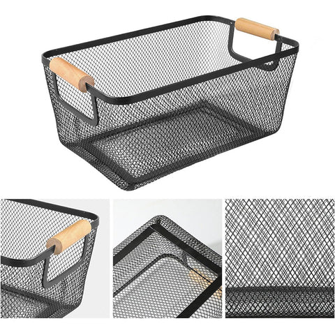 AJIODA pantry organizer basket keeps kitchen items neatly arranged and within reach
