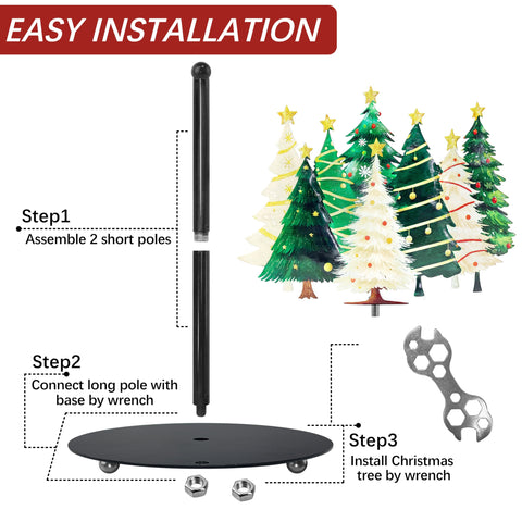 Base and vertical rod of Ajiusmm holder demonstrating easy assembly.