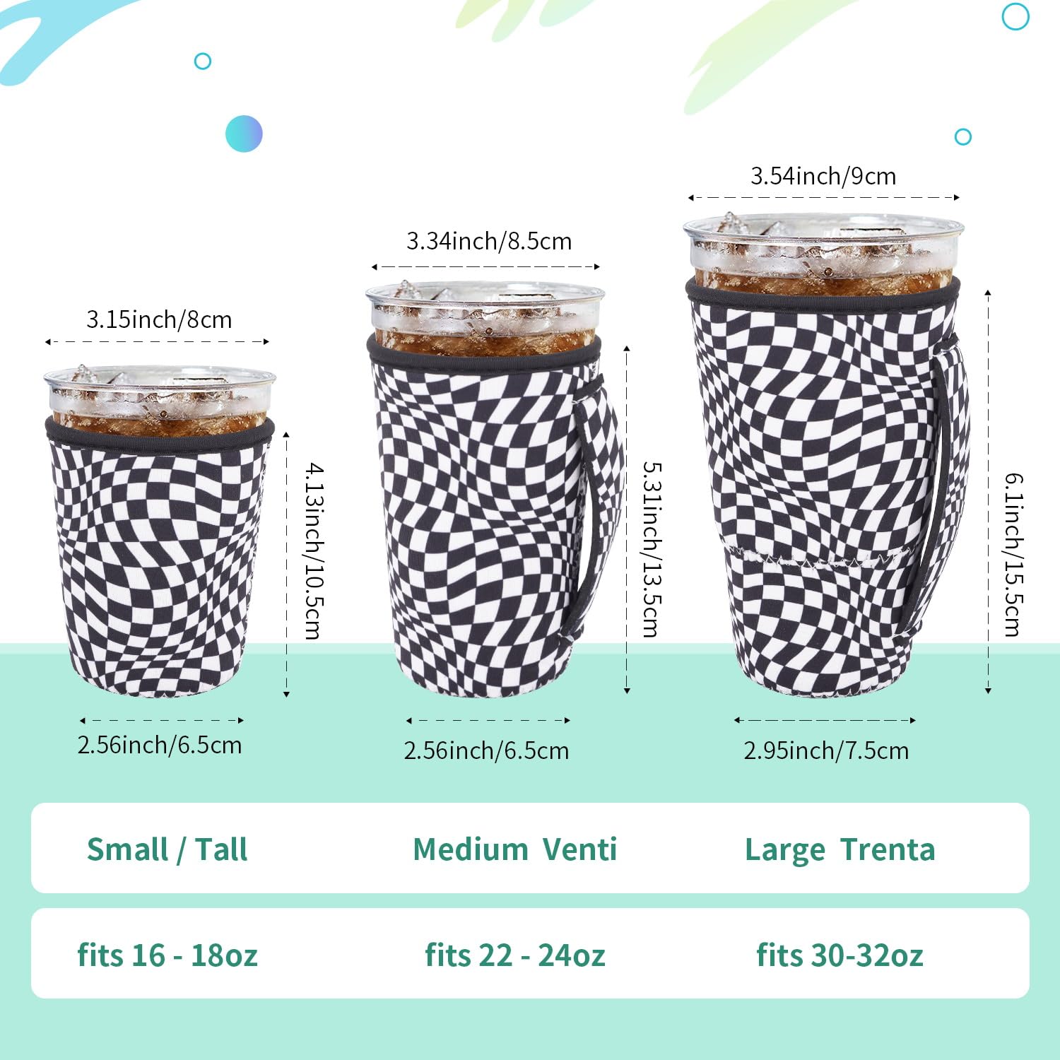 AJLTPA medium handle sleeve fits 22-24oz cups for easy one-handed carry.