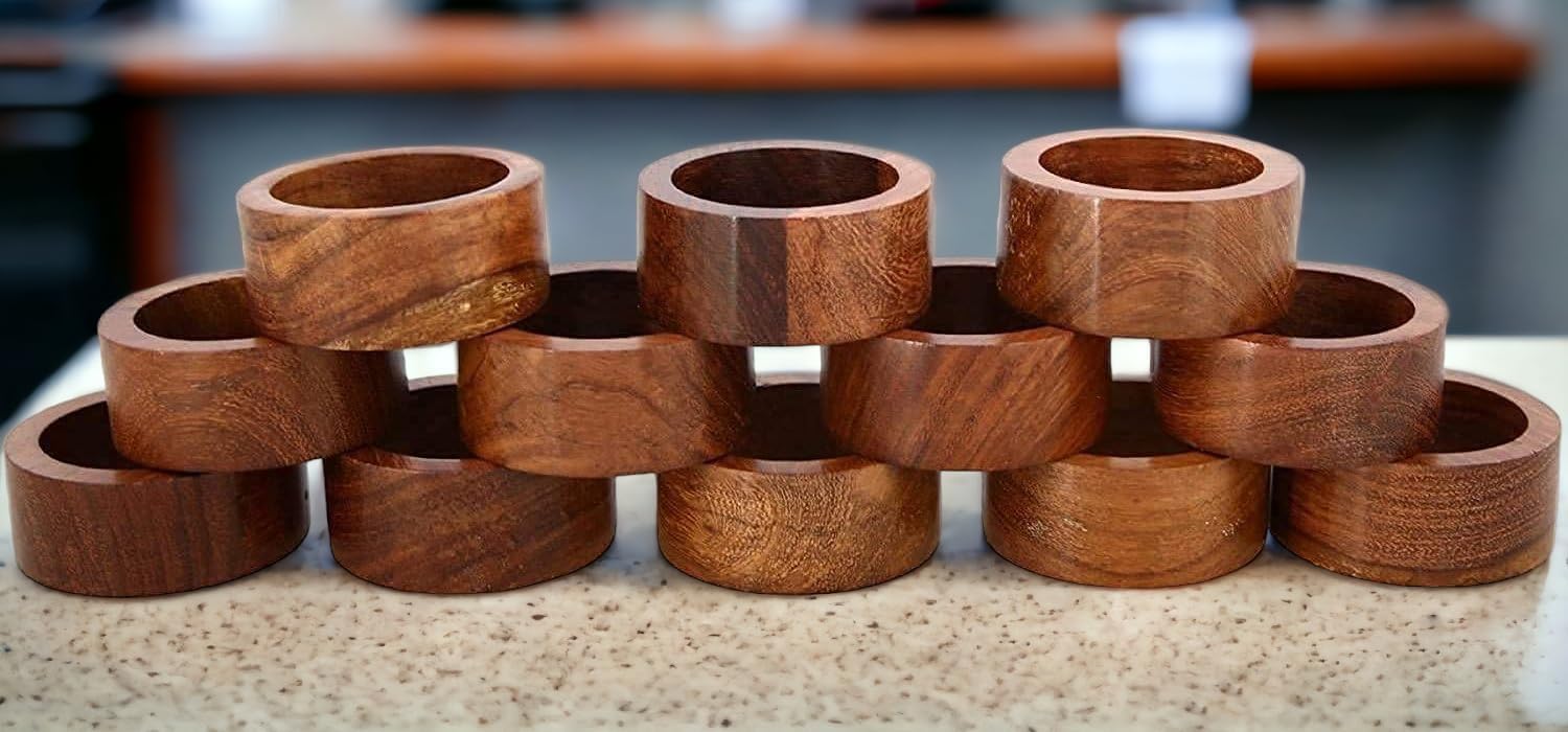 Ajuny napkin ring smooth-edges protect linens during use.