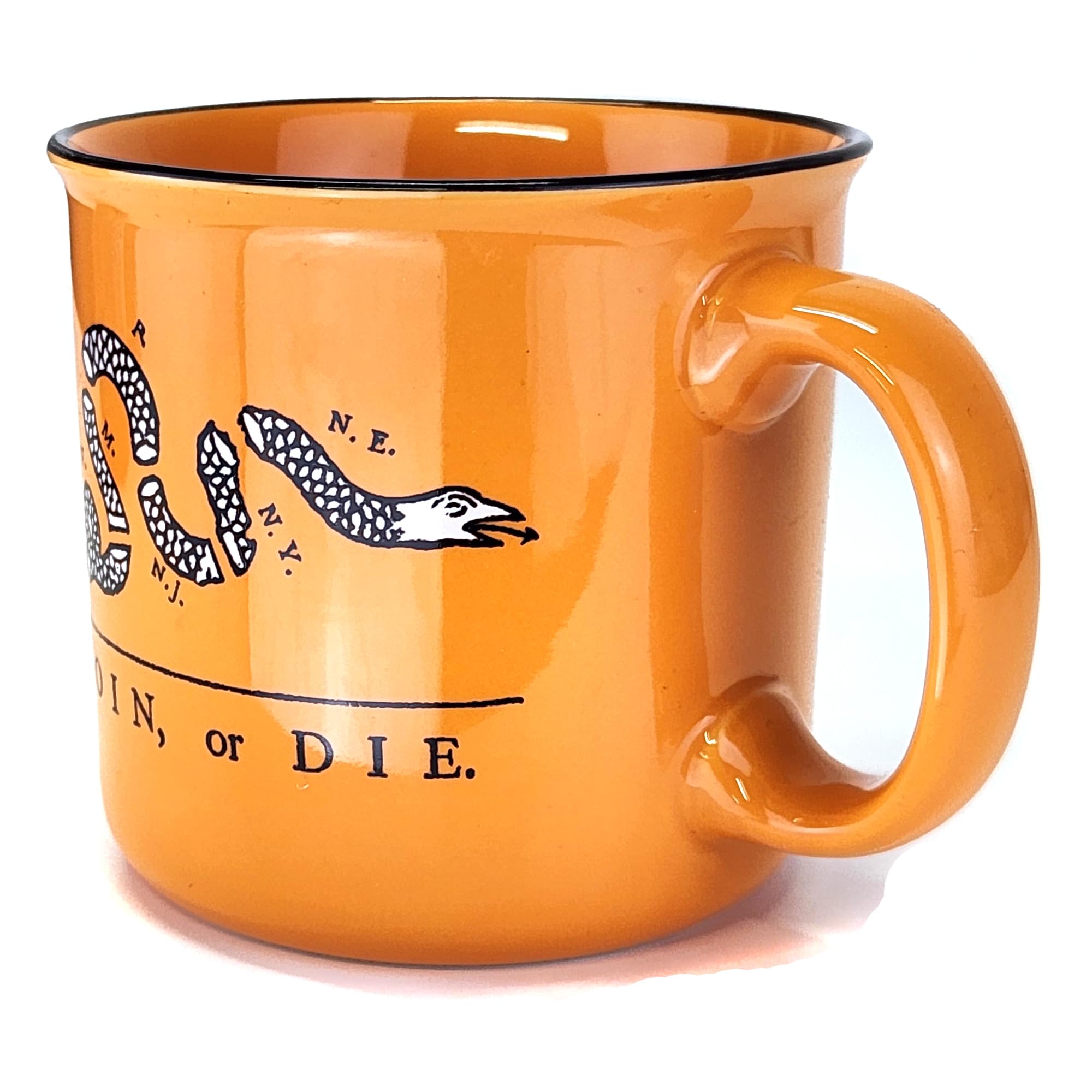 AK Ready Join Or Die mug for tea or latte servings.