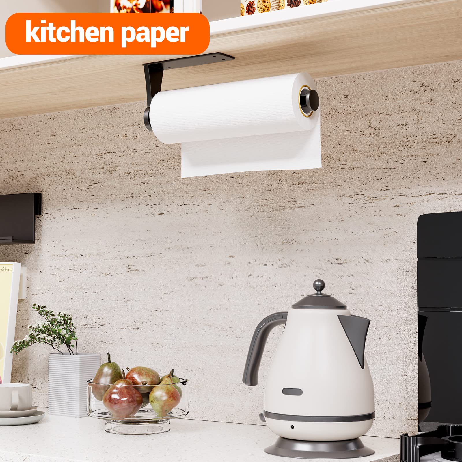 AKAAYUKO self-adhesive or drilled mount offers flexible kitchen installation