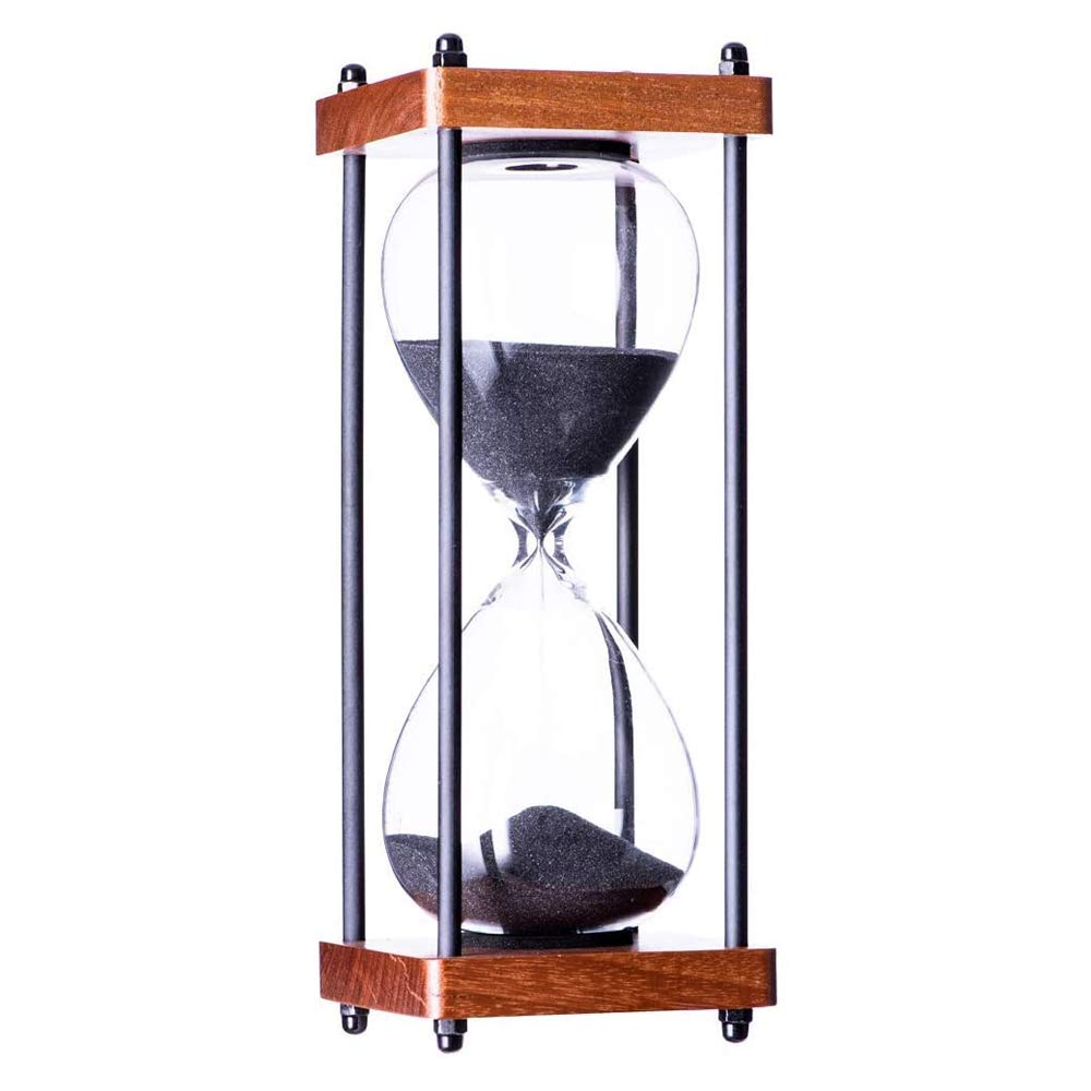 Decorative wooden hourglass by AKAKA MUNING for study sessions and timed games