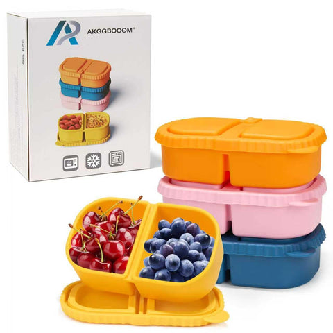 AKGGBOOOM 4-pack snack containers with secure lids for daily lunches