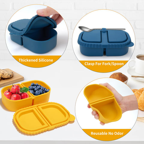 AKGGBOOOM leakproof silicone lids prevent spills during travel and school lunches