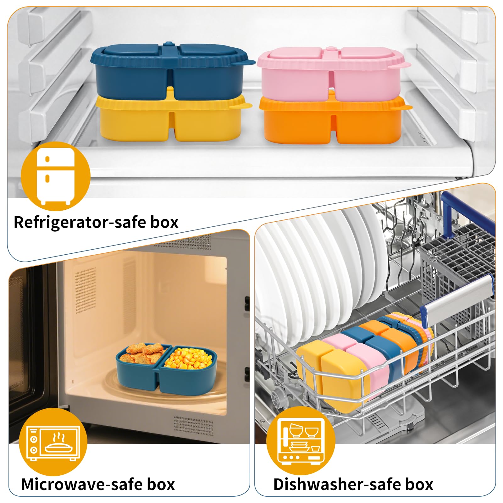 AKGGBOOOM dual compartments help portion control and meal prep