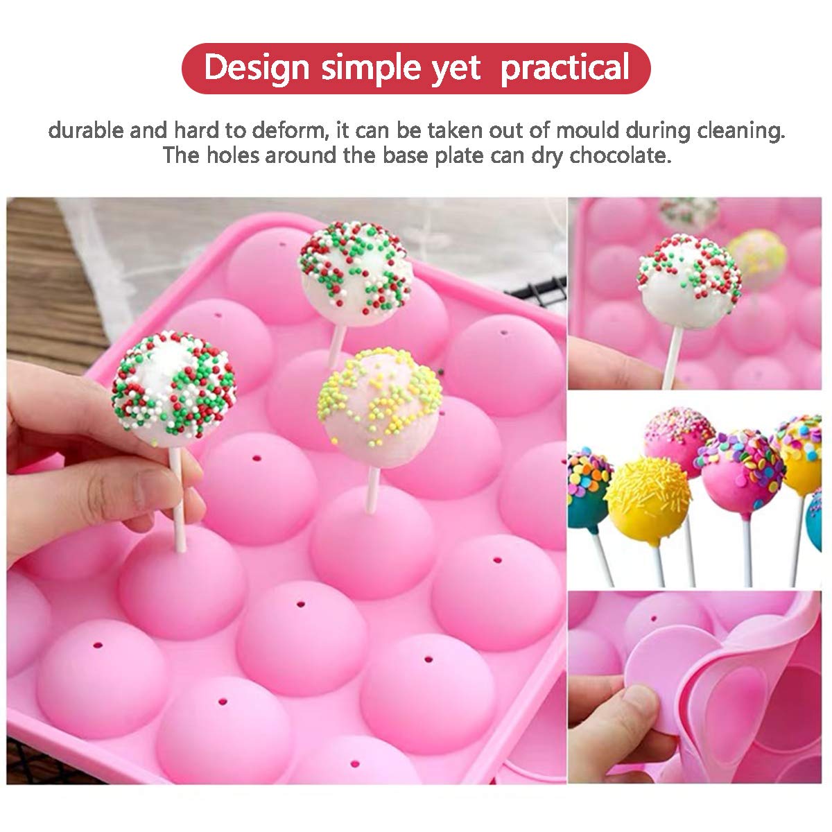 AKINGSHOP lollipop sticks for clean, uniform candy on a stick.