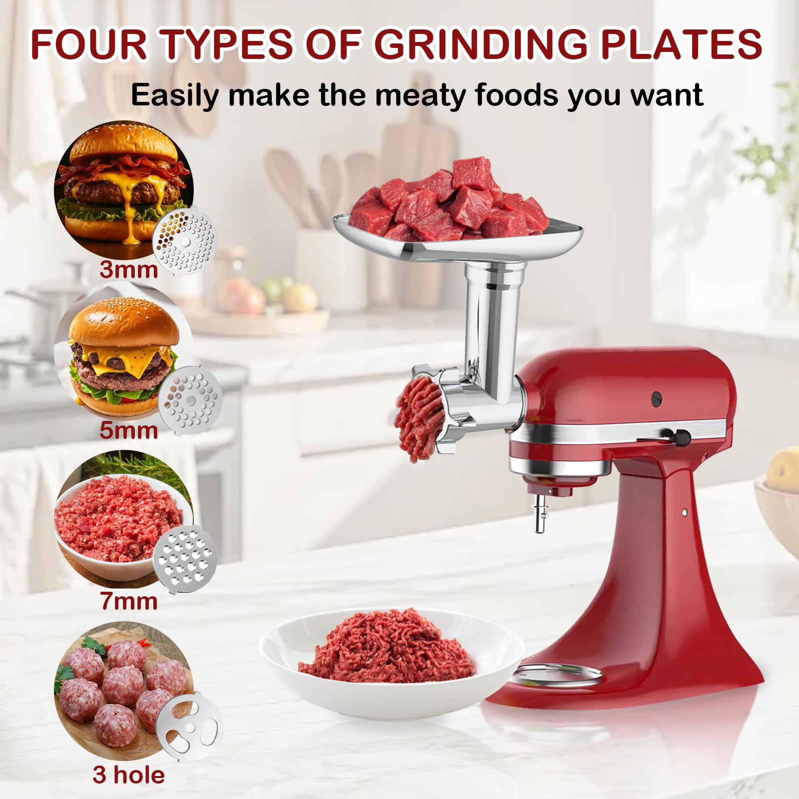 Akiosk slicer shredder attachment enables versatile slicing and shredding for fresh prep.