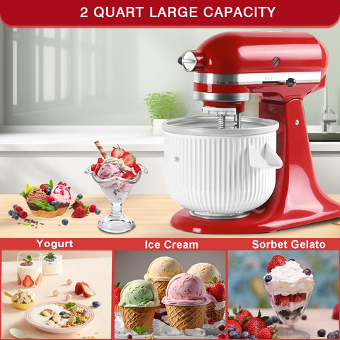 Akiosk versatile attachment for yogurt, sorbet, and gelato.