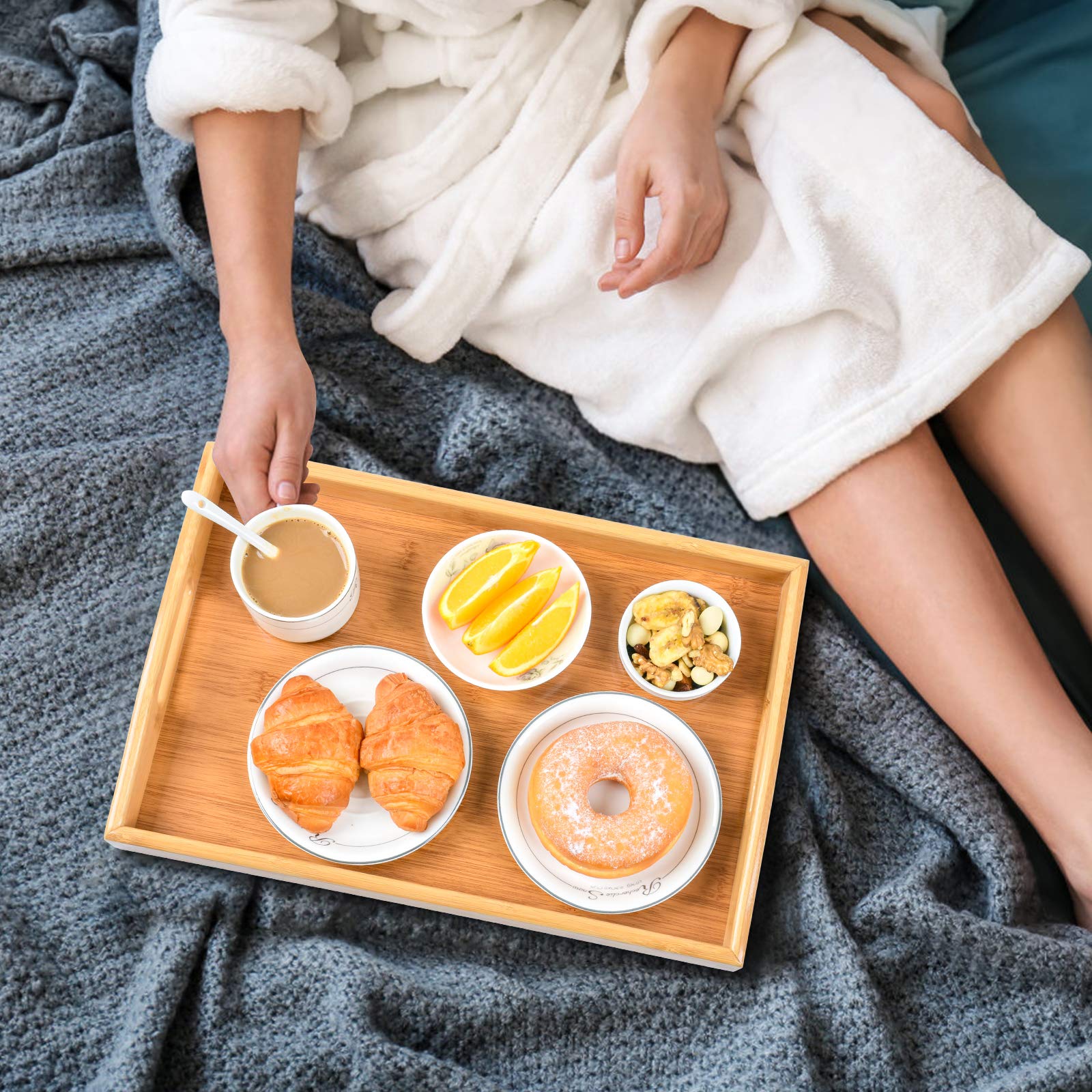 AKKAJJ trays double as stylish organizers for remotes and cosmetics