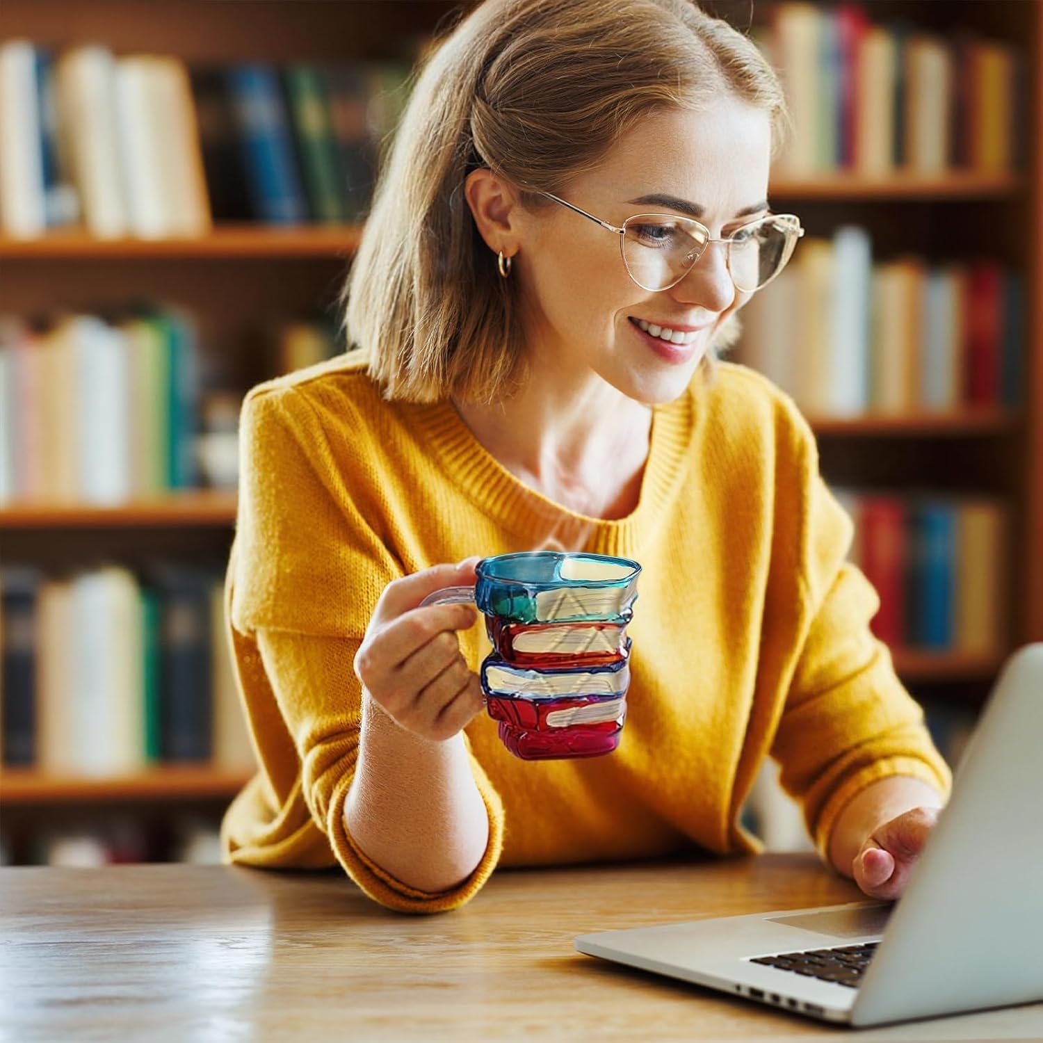 AKLOZYX microwave and dishwasher-safe mug for easy cleaning and reheating