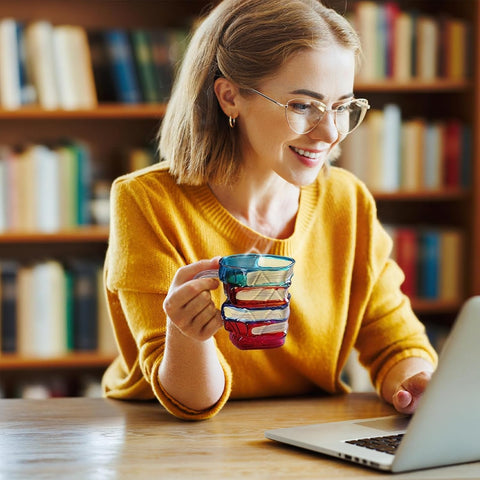 AKLOZYX microwave and dishwasher-safe mug for easy cleaning and reheating