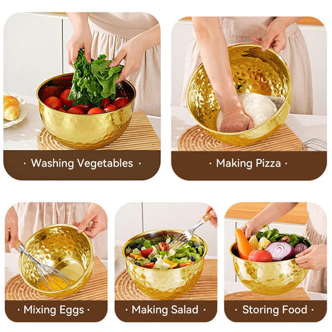 AKODENORA nesting stackable bowls save space and stay organized.
