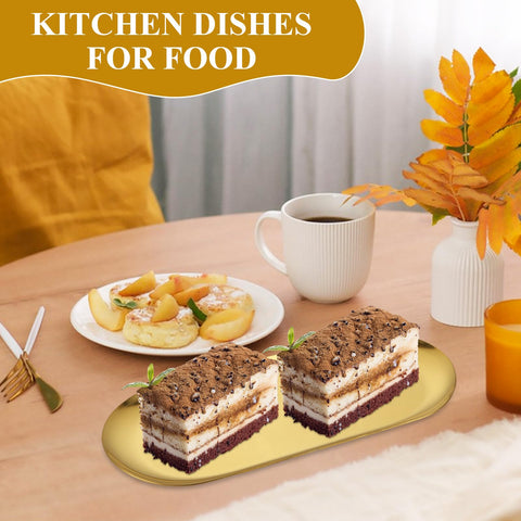 AKOLAFE gold appetizer tray ideal for party snacks and canapes.