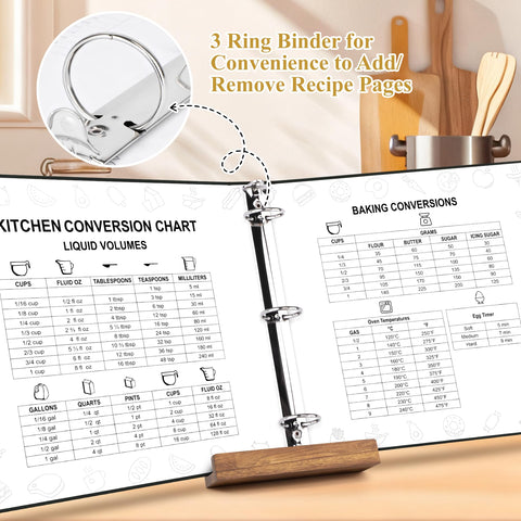 AKONEGE kitchen conversion chart eases unit swapping during cooking.