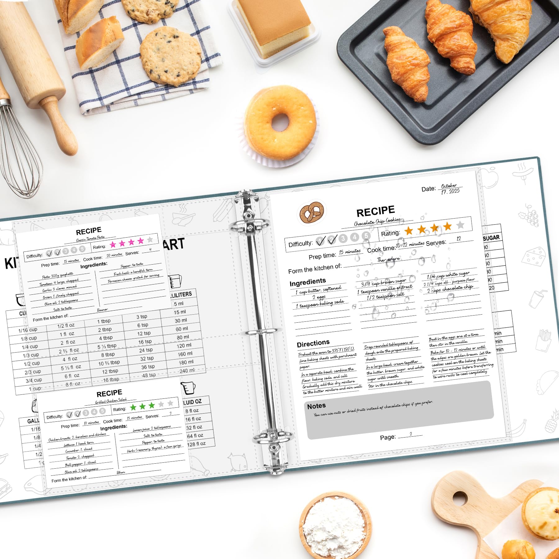 AKONEGE recipe cards 4x6 are ideal for quick notes and on the go measurements