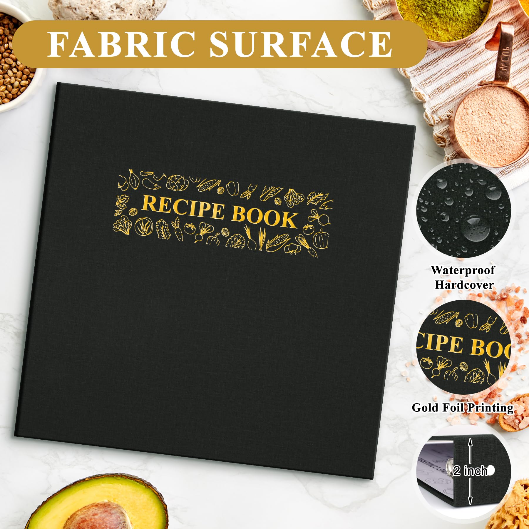 AKONEGE two-size recipe cards simplify jotting details and planning.